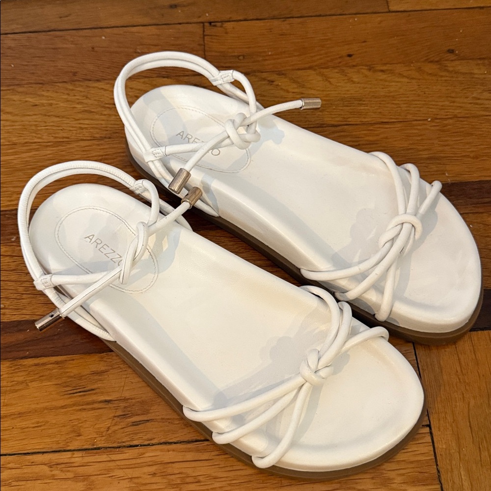 White Strappy Sandals by Arezzo